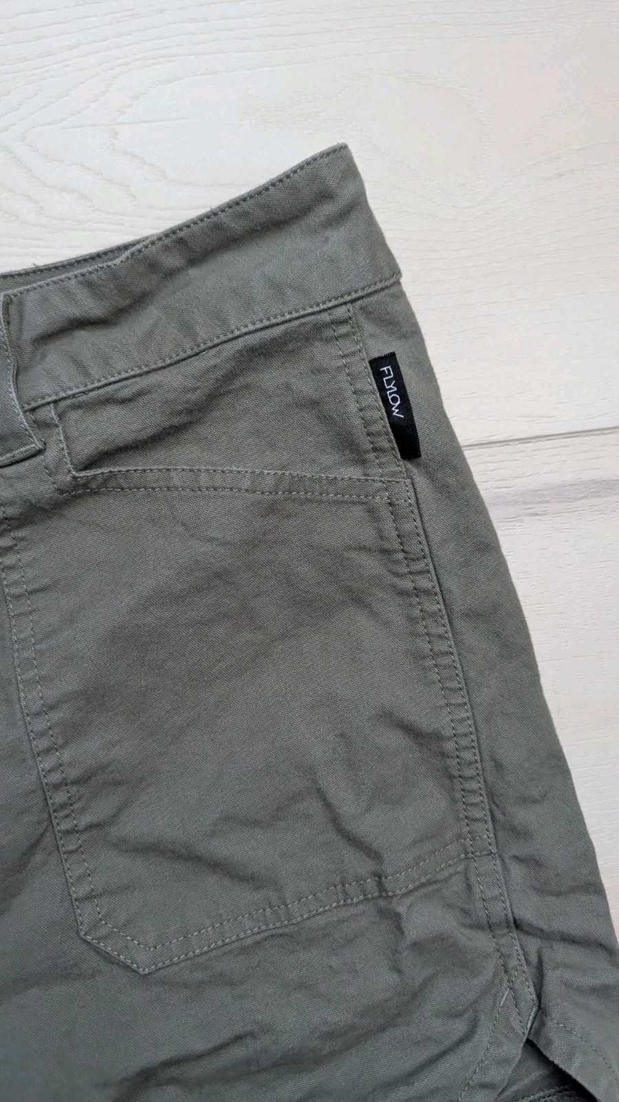 Flylow "Patsy" Gray Stretchy Cotton Canvas Chino … - image 2