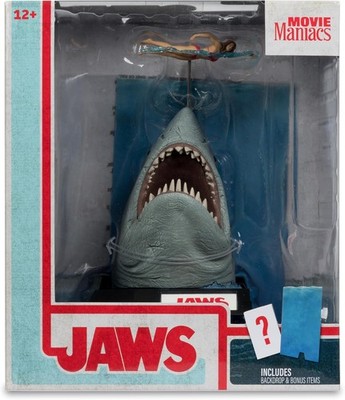 Movie Maniacs フィギュア JAWS Movie Maniacs Jaws 50th Anniversary 6 Inch Static Figure 3D Poster
