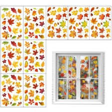 9 Bl&auml;tter Herbst Fensterbilder,Thanksgiving Fensteraufkleber Ahornbl&auml;tter