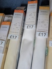 7  X Sheer White Roller Blinds. Honesty Pattern.  Brand New.