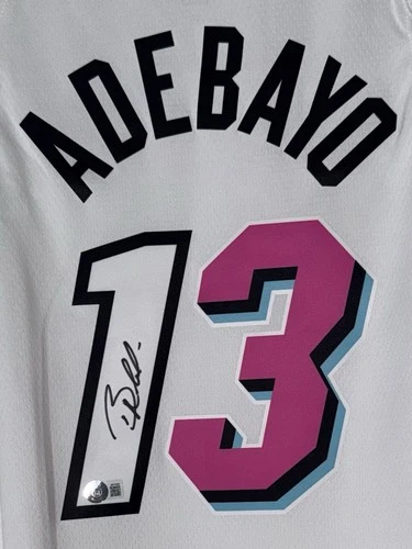 Bam Adebayo Signed Miami Heat Nike NBA Autographed City Edition Jersey Auto BAS