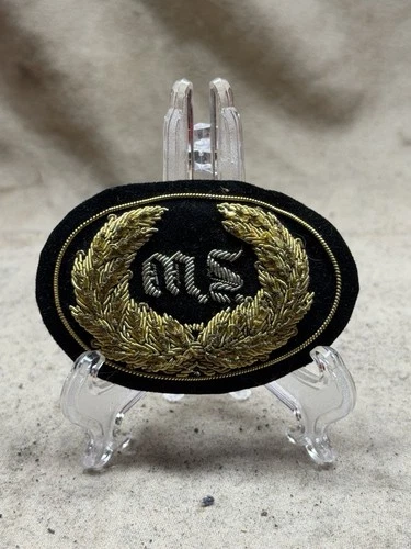 Civil War Union Medical Staff Officer Bullion Cap Badge “MS” by John A. Baker
