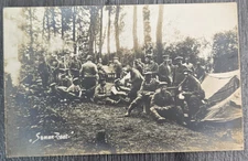 B&W RPPC Postcard WWI World War 1 Military German Soldiers Somme Front France