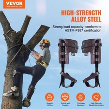 VEVOR Tree Climbing Spikes, 1 Pair Alloy Steel Climbing Spurs, 350lbs Load Cap