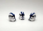 Star Wars Vintage Clone Wars 501st Clone Trooper 3.75" Figure Helmets Lot of x3