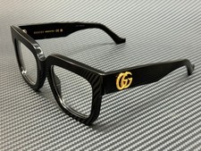GUCCI GG1549O 001 Black Gold Women's Medium 52 mm Eyeglasses