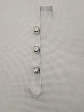 Christmas Wreath Holder Door Silver Jingle Bells Metal Holiday Decor