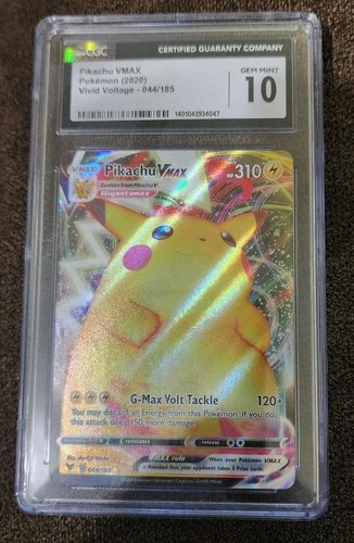 2020 Pokemon SWSH FA/Pikachu VMAX Vivid Voltage #44 -CGC 10 MINT