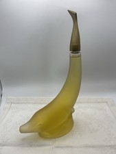 Vintage Avon Skin So Soft Bath Oil Dolphin Decanter Frosted Glass 8 Oz Full