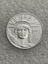 1997 Inaugural Year BU 1/10 oz .9995 Fine American Platinum Eagle Bullion Coin 2999.50 per troy oz