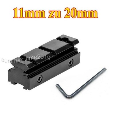 11mm zu 20mm Prismenschiene Adapter Weaver Picatinny Zielfernrohr Montage DE