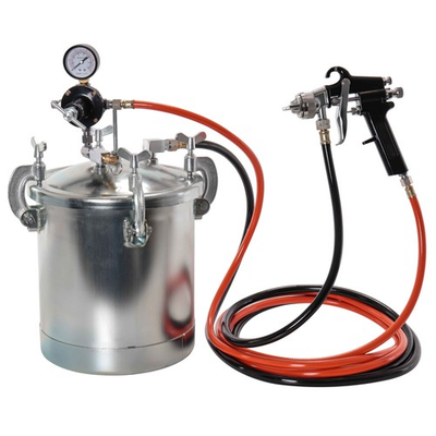#ad New PRESSURE FEED PAINT TANK POT SPRAY GUN SPRAYER SYSTEM $199.99