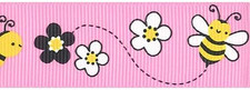 10Yard 1-Inch Wide Bee Ribbon Connecting Edge Ribbon Summer Fabric Craft Decorat