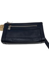 aniary Second Bag, Leather, Navy, Plain, 13-08001