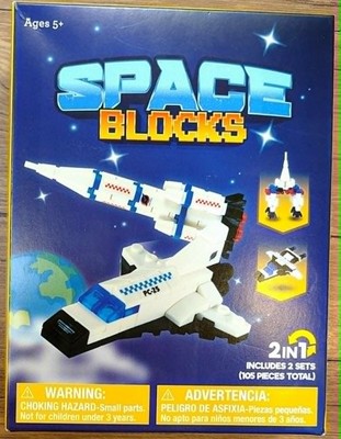 WAY TO CELEBRATE! 2-in-1 Easter Space Building Blocks Toy, 105 Piece
