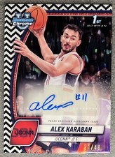 Alex Karaban 2024-25 Bowman Chrome 1st Prospect Black White Stealth Auto /48 RC