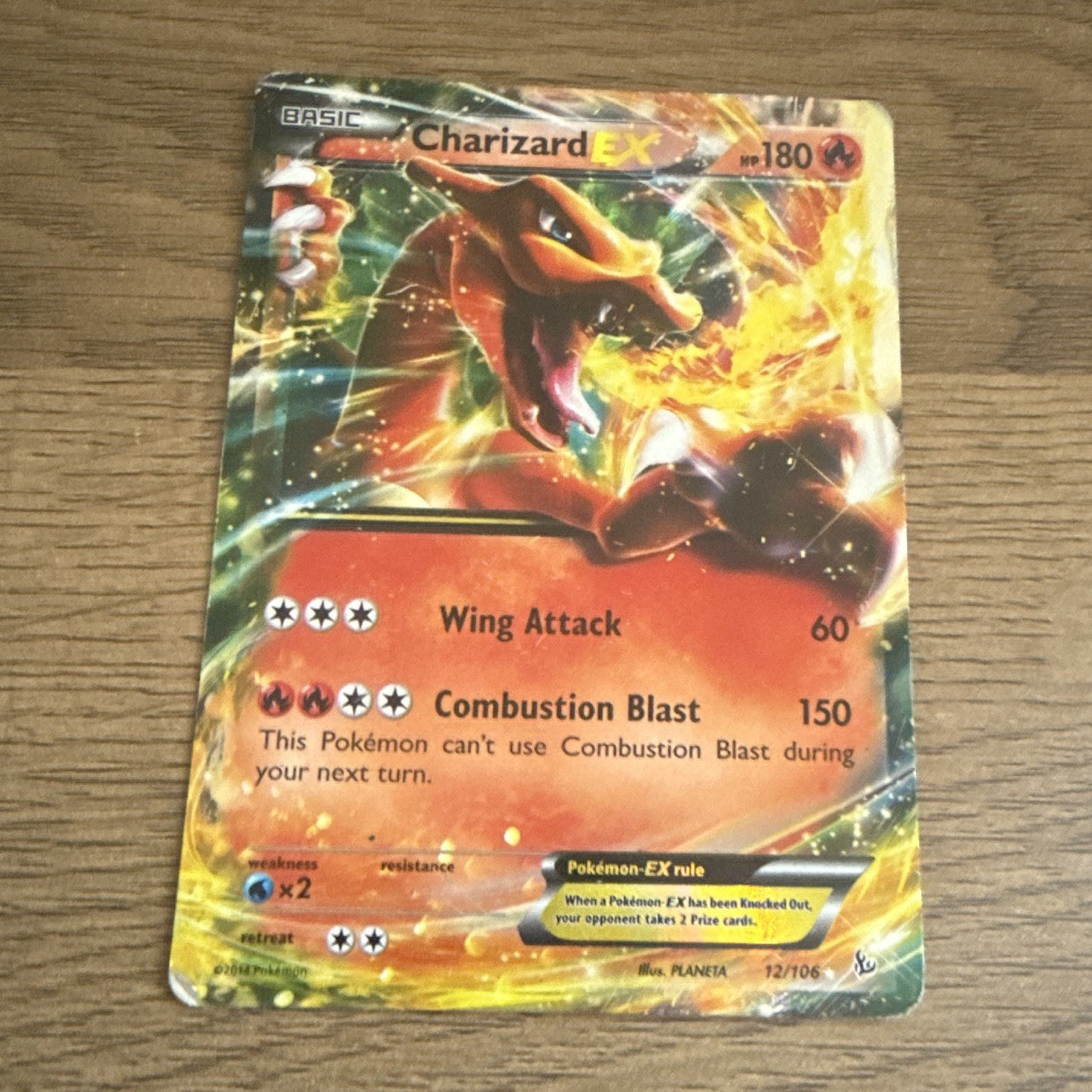 Pokémon TCG Charizard EX Holo 12/106 XY Flashfire Rare 180 HP ENG Basic