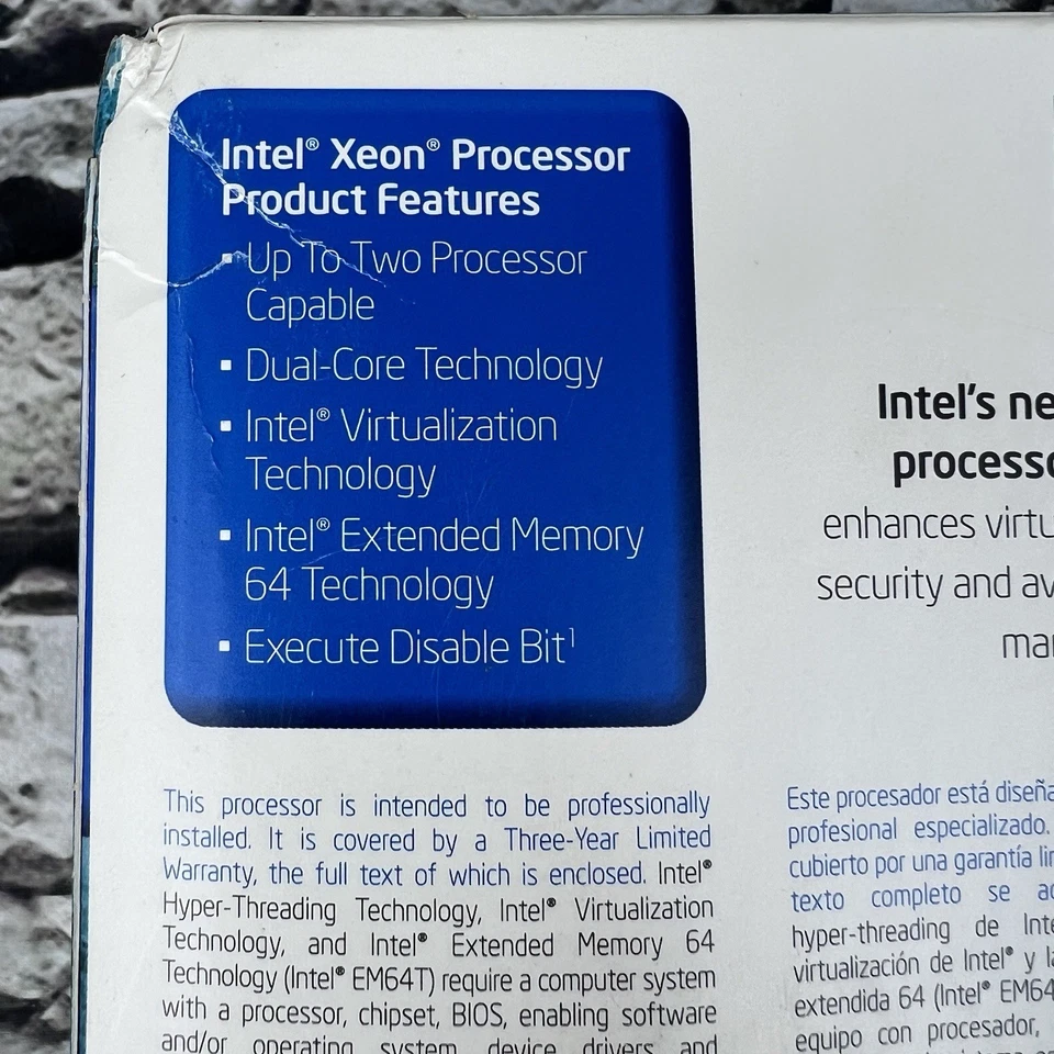 [SEALED] Intel Xeon 5050 Dual Core CPU Processor 3.0GHz 4MB 667MHz Skt-771 - Image 3 of 4