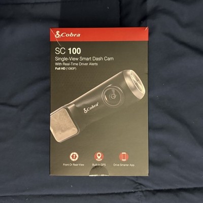 Cobra SC100 Single-View Smart Dash Cam Full HD w/ Real-Time Driver Alerts 1080P