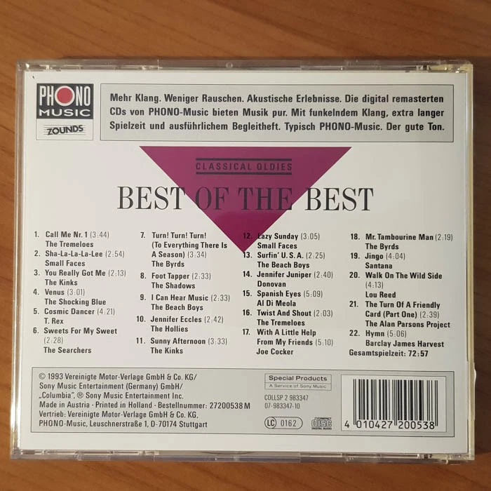 VARIOUS Phono - Best Of The Best - Classical Oldies ZOUNDS EX/EX(CD) - Bild 4 von 4