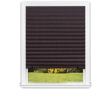 No Tools Original Room Darkening Pleated Paper Shade Chocolate, 48" W x 72" L...