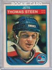 1982-83 OPC O-Pee-Chee hockey Thomas Steen RC rookie original card NM+++ JETS