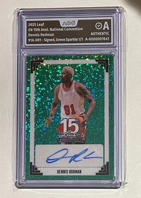 2025 Leaf 1/1 Auto Dennis Rodman Autogramm Sign. AOG Chicago Bulls - Bild 1 von 2