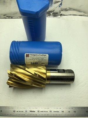 Niagara 2 x 1- 1/4 x 3 x 5- 1/2'' HSS 6 Flute End Mill, TiN Coated, 30° RH Square