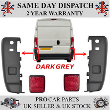 2X REAR BUMPER CORNER END LEFT & RIGHT WITH REFLECTOR FOR  PEUGEOT BOXER 2006 On