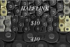 Cult 410 510 or Half Link Single Speed 1/8 BMX Chain Black Silver or Gold