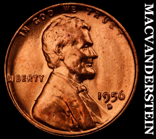 1956-D Lincoln Wheat Cent- Choice Gem Brilliant Uncirculated Luster #J156
