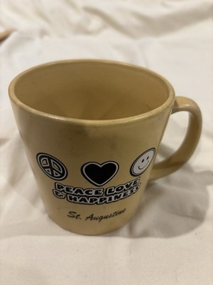 Peace Love & Happiness Oak Island St Augustine Coffee Mug Tea Cup AGIFTCORP
