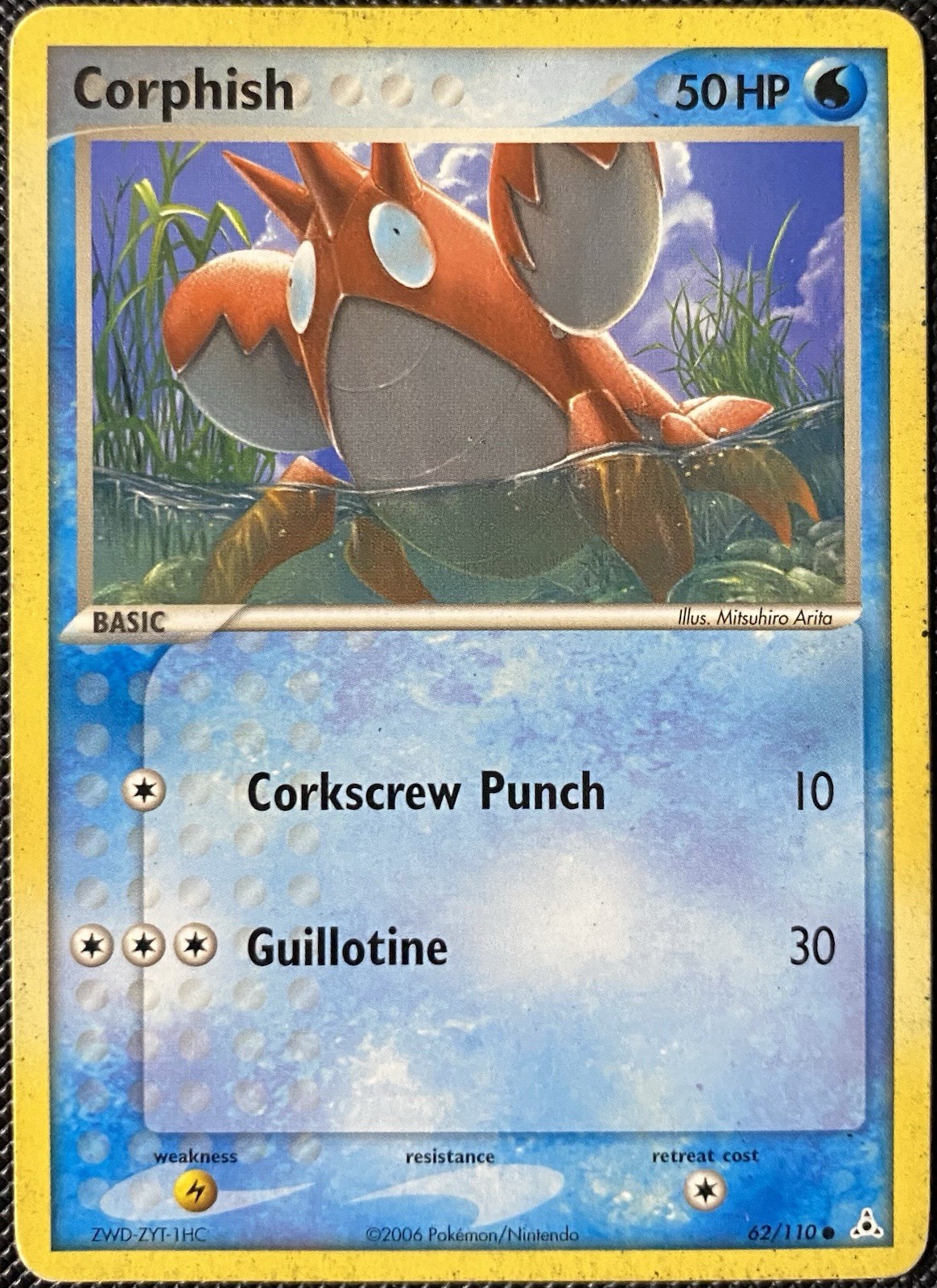 Corphish 62/110 Holon Phantoms Regular HP Pokémon