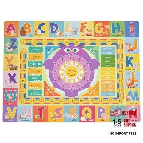 ABC Alphabet Rugs for Kids Toddler, Baby Play Mat for 40 x 60 inches Type B