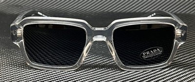 PRADA PR 02ZS U430A9 Transparent Grey Blue Men's 52 mm Sunglasses