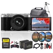 Fujifilm X-M5 Mirrorless Camera with XC 15-45mm f/3.5-5.6 Lens Silver Bundle