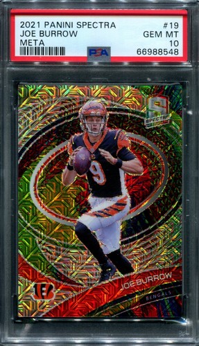 Joe Burrow -- PSA 10 -- Meta /25 -- 2021 Spectra #19 -- Gem Beauty