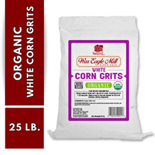 War Eagle Mill Organic White Corn Grits, 25 lb bag