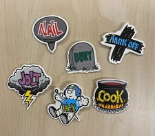 Vintage 1980’s Plastic Pins TTC Trammell Co. Houston, Texas Lot Of 6