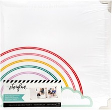 Heidi Swapp Storyline 3 D-Ring Album 8.5"X11"-Rainbow