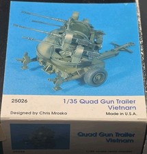 Kirin 1/35 QuadGun Trailer Vietnam Kit New # 25026 US Army Tank USA Made Quad