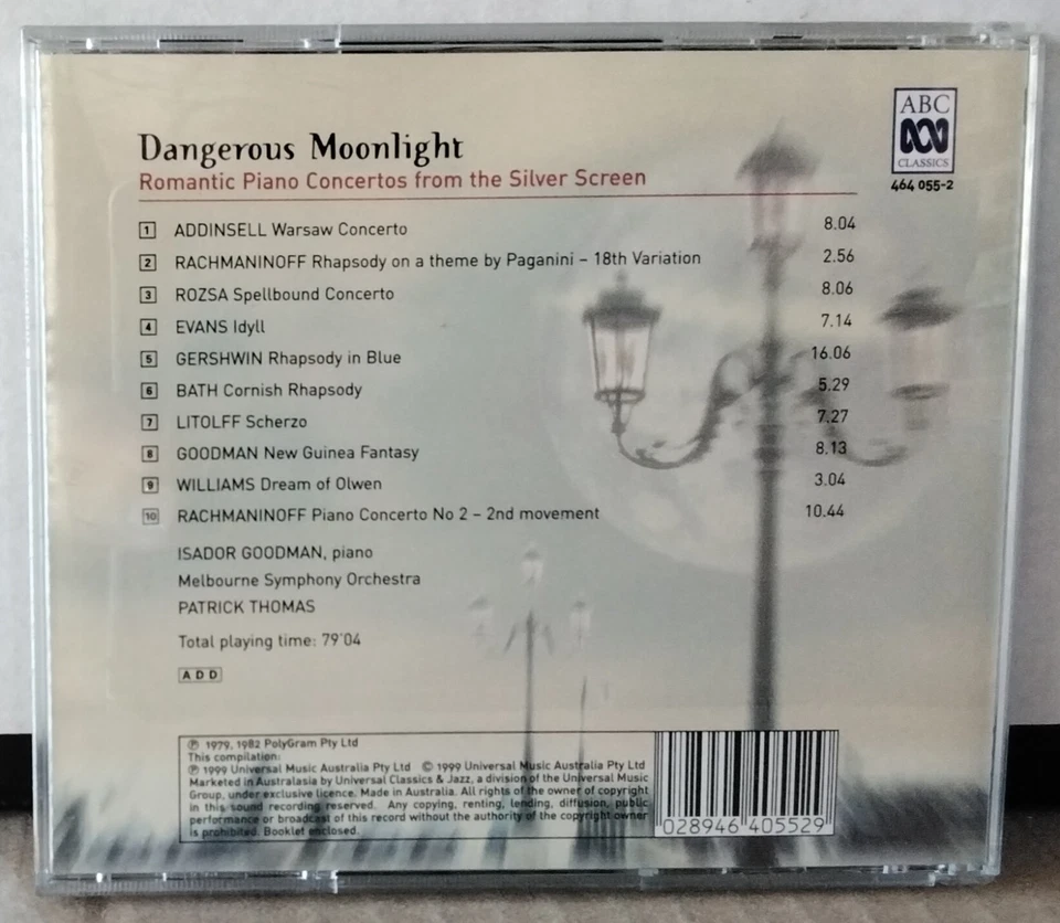 ABC Classics 464 055-2 ISADOR GOODMAN, P. THOMAS Dangerous Moonlight AUS 1999 CD - Image 2 of 3