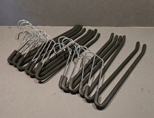 Hangers Heavy Lot of 14 Steel Rubber Custom Closet Taiwan Vtg Estate