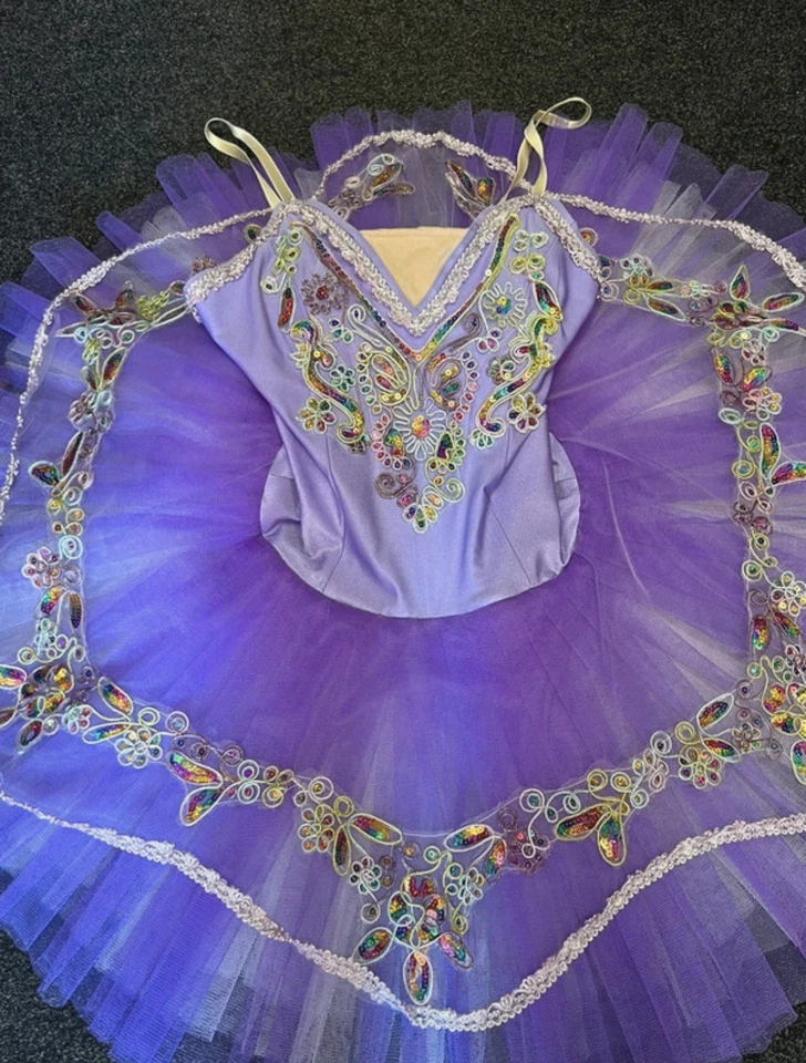 Stunning Professional Lilac Sequin Embroided Child's Tutu ~ Chest Size 32" - 34" - Image 2 of 4