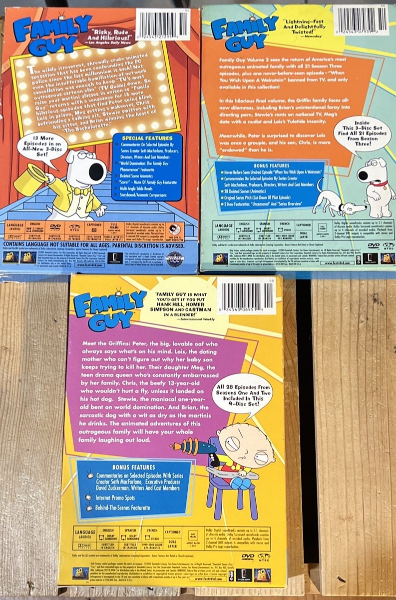 【中古】「非常に良い」Family Guy Two-Pack [DVD] [Import] Family Guy-Seasons 1-7-DVD-24 Of 26 Disc Box Set-2 Discs Missing-W