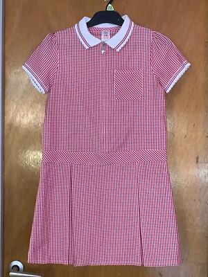 F&F Schulkleid normale Passform Reißverschluss 8-9 Jahre 134 cm rot kariert neu ohne Etikett