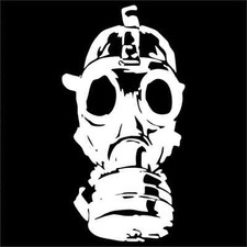 Gas Mask Vinyl Decal Sticker 2two Pack