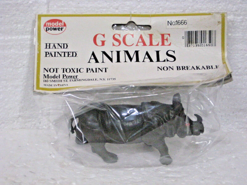 MODEL POWER G SCALE ANIMAL RHINOCEROS #1666 - Picture 4 of 4