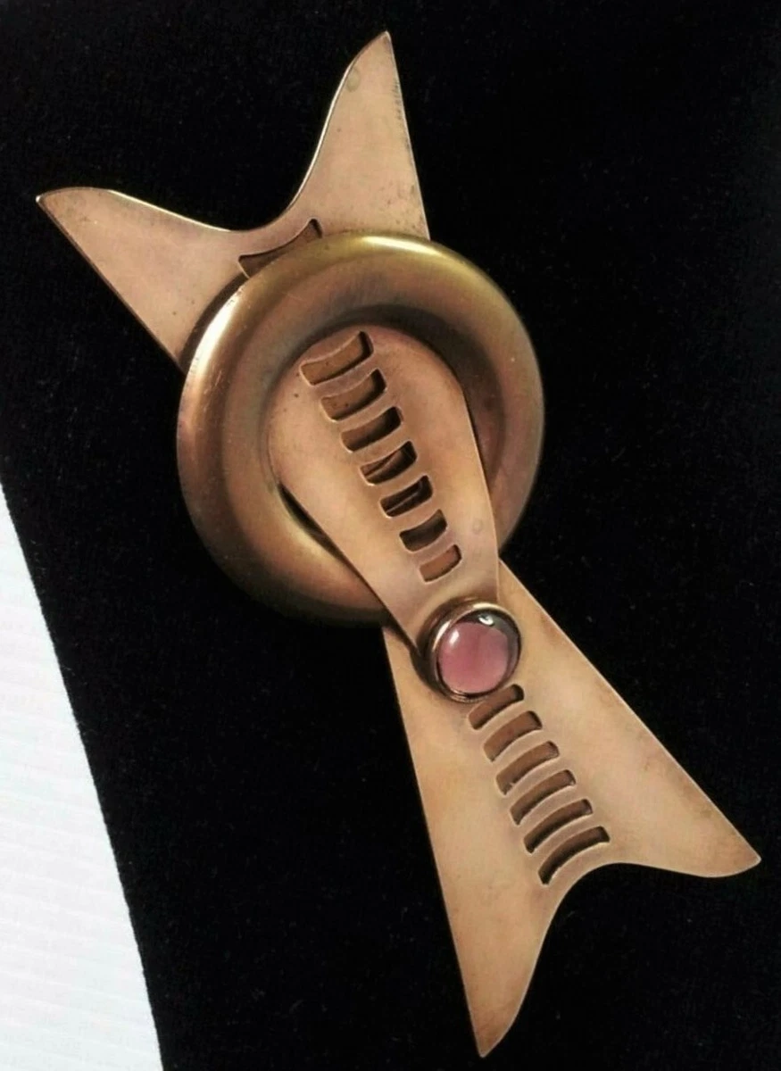 Jan Brooch Michaels Vintage Francisco San Pin Brass Signed