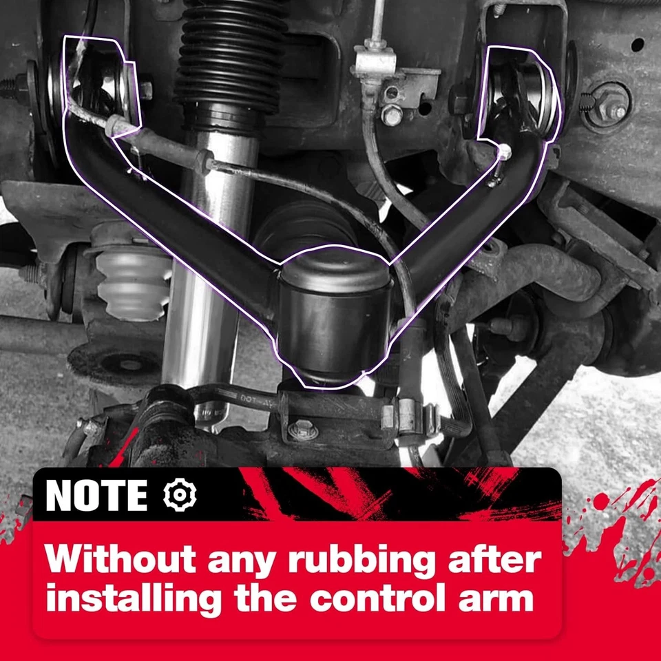 Brazo de control superior para elevación de 2-4" 99-06 Chevy GMC Silverado Sierra Yukon XL 1500 Foto 3 de 4